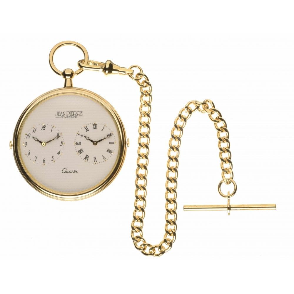 Gold Plated Open Time Business Pocket Watch - Free Engraving G309PQ Pocketwatch USA