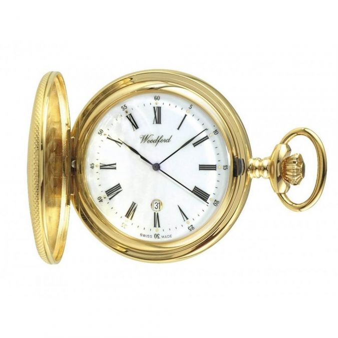 Half hunter clearance gold pocket watch